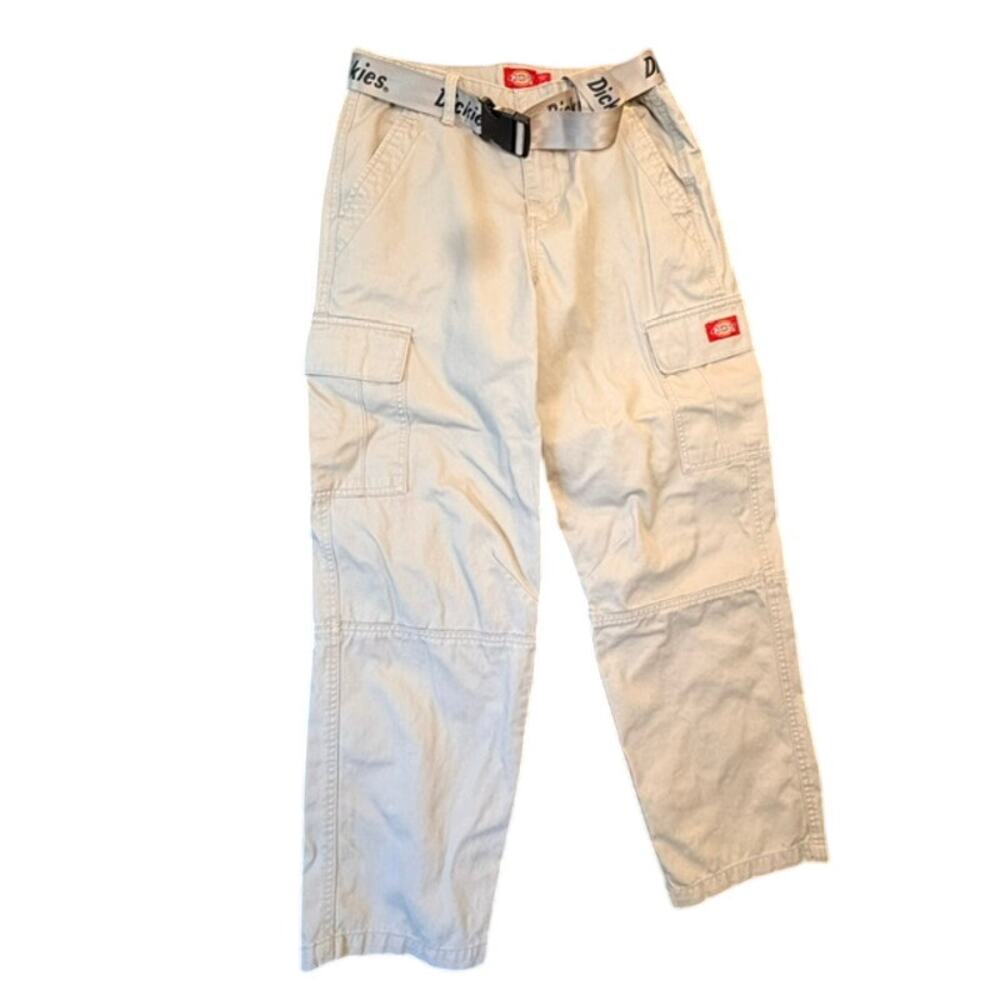 Dickies Womens Cargo Pants W/ Belt Size 5/27 Workwear Utility